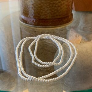 Elegant White Faux Pearl Necklace